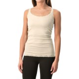 Rib-Knit Lace-Trim Tank Top (For Women)