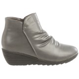 Serene Chiaral Ankle Boots - Vegan Leather, Wedge Heel (For Women)