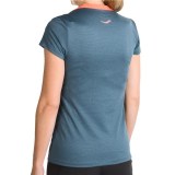 Saucony Micro Melange Shirt - V-Neck, Short Sleeve (For Women)