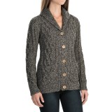 Peregrine by J.G. Glover Aran Shawl Collar Cardigan Sweater - Peruvian Merino Wool (For Women)