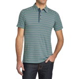 NAU To-Polo-Gy Stripe Polo Shirt - Organic Cotton, Short Sleeve (For Men)
