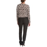 Olivaceous Jacquard Print Crop Sweater (For Women)