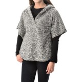 dylan Textured Poncho - Hooded, Short Sleeve (For Women)