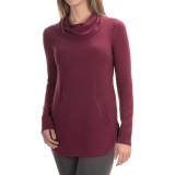 Cable & Gauge Cowl Neck Shirt - Long Sleeve (For Women)