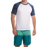 Teal Cove Raglan Rash Guard - UPF 20+, Short Sleeve (For Men)