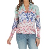 Wrangler Printed Sweater - Surplice Front (For Women)