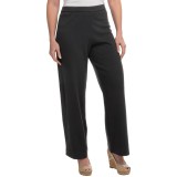 Joan Vass Stretch Interlock Full-Length Pants (For Women)