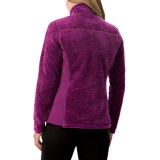White Sierra Diamond Fleece Jacket - Zip Neck (For Women)