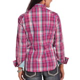 Rock & Roll Cowgirl Crinkle-Washed Plaid Shirt - Snap Front, Long Sleeve (For Women)