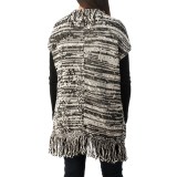 Pure Handknit Vintage Fringe Cardigan Sweater - Cotton (For Women)
