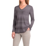 Forte Cashmere Space-Dyed Knit Shirt - Linen, Long Sleeve (For Women)