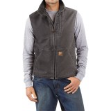 Carhartt Sandstone Mock Neck Vest - Sherpa Lining (For Men)