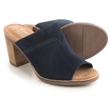 TOMS Majorica Perforated Suede Mules - Peep Toe (For Women)