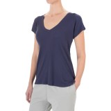 Yummie by Heather Thomson Cotton-Modal T-Shirt - V-Neck, Ribbed Knit (For Women)
