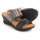 Wanda Panda Double-Strap Sandals - Leather, Wedge Heel (For Women)
