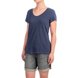 Stretch Cotton T-Shirt - Short Sleeve (For Women)