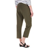 Solid Cotton-Blend Crop Pants (For Women)