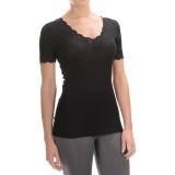 Calida Richesse Top - Wool-Silk, Short Sleeve (For Women)