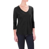 Pendleton Solid Linen Knit Shirt - V-Neck, 3/4 Sleeve (For Women)
