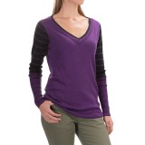 SmartWool Stripe Sweater - Merino Wool, V-Neck (For Women)