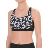 Reebok Geometric Print Strength Sports Bra - Medium Impact, Racerback (For Women)