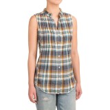 dylan Hippie Vibe Flannel Shirt - Sleeveless (For Women)