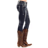 Rock & Roll Cowgirl Heavy Ivory Skinny Jeans - Low Rise (For Women)