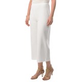 Joan Vass Cotton Crop Pants - Elastic Pull-On Waist (For Women)
