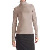 August Silk Rib-Trim Turtleneck Sweater (For Women)