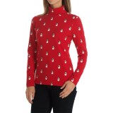 Jones New York Mister Snowman Turtleneck - Long Sleeve (For Women)