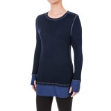 allen allen Contrast-Hem Shirt - Long Sleeve (For Women)