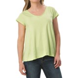 dylan High-Low Stitches Shirt - Organic Cotton, Short Sleeve (For Women)