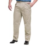 Pleated Cotton Pants - Straight Leg (For Men)