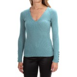 Johnstons of Elgin Cashmere Skinny Rib-Knit Sweater (For Women)