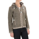 Laundromat Flower Wool Hoodie - Fleece Lined, Full Zip (For Women)