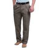 Pleated-Front Twill Pants - Cuffed Hem (For Men)