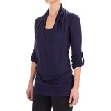 Satva Devi Draped Sweater - Organic Cotton, 3/4 Sleeve (For Women)