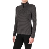 Eddie Bauer Striped Shirt - Zip Neck, Long Sleeve (For Women)