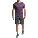 AL1VE Printed Shorts with Perforated Details (For Men)