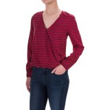 Woolrich Raku Printed Wrap Blouse - Rayon, Long Sleeve (For Women)