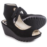 Fly London Yaffa Wedge Lace-Up Sandals (For Women)