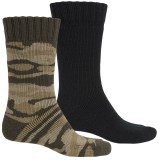 Legale Camo Cabin Slipper Socks - 2-Pack, Crew (For Men)