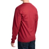 Hanes Beefy-T Henley Shirt - Cotton, Button Neck, Long Sleeve (For Men)