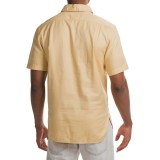 Woolrich Zip Neck Popover Shirt - Cotton-Linen, Short Sleeve (For Men)