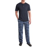 Majestic Thermal Henley and Pants Lounge Set - Short Sleeve (For Men)