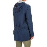 Kenar Linen Anorak Jacket - Hooded (For Women)