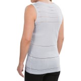 August Silk Tone on Tone Sheer Stripe Tank Top (For Women)