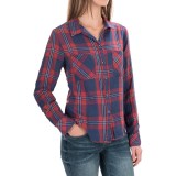 Seven7 Plaid Roll-Sleeve Shirt - Long Sleeve (For Women)