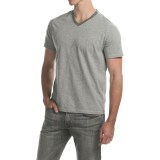 C89men Contrast Trim V-Neck T-Shirt - Short Sleeve (For Men)