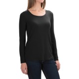 Paraphrase Scoop Neck Jersey Shirt - Modal, Long Sleeve (For Women)